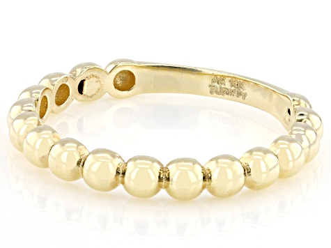 10k Yellow Gold Beaded Band Ring - AU2538 | JTV