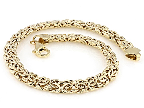 10k Yellow Gold 6mm Byzantine Link Bracelet