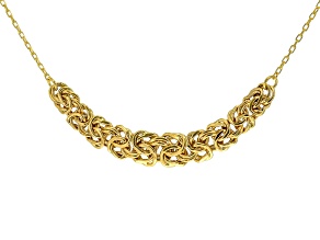 10k Yellow Gold Graduated Byzantine Necklace