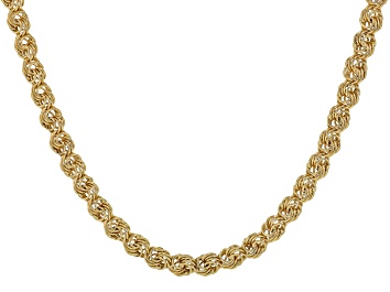 Picture of 10k Yellow Gold 8.5mm Rosetta Link Necklace