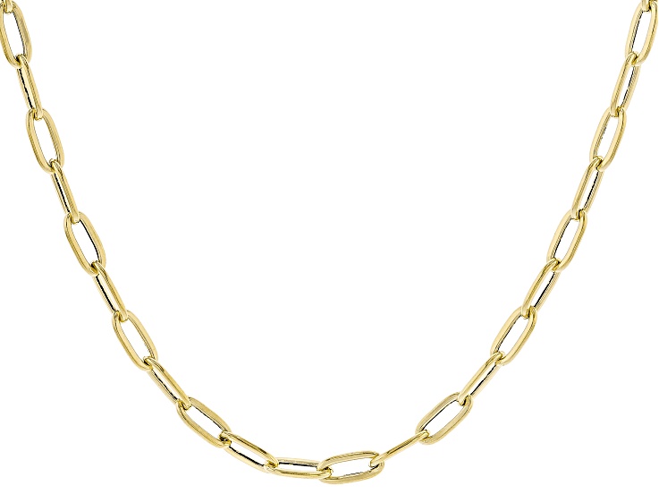 10k Yellow Gold 3mm Paperclip Chain