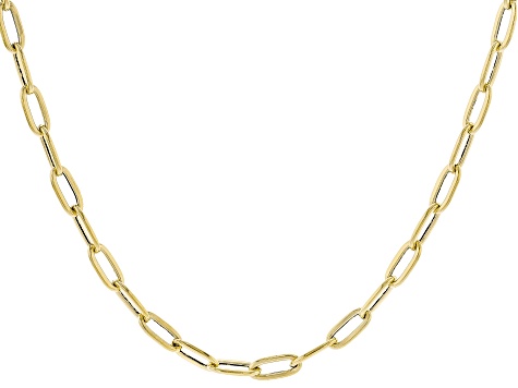 10k Yellow Gold 3mm Paperclip Chain