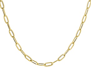 10k Yellow Gold 3mm Paperclip Chain