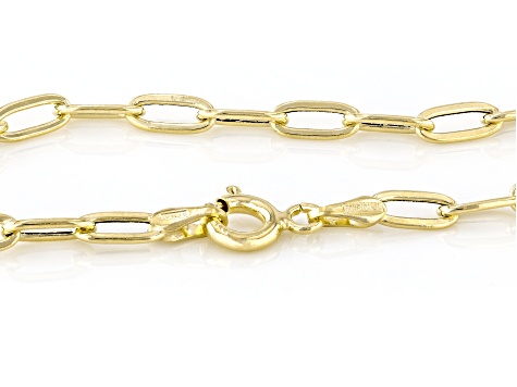 10k Yellow Gold 3mm Paperclip Chain