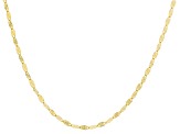 10k Yellow Gold 2mm Mirror Link Sunburst Necklace