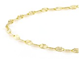10k Yellow Gold 2mm Mirror Link Sunburst Necklace