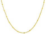 10k Yellow Gold 1.5mm Square Bead Necklace