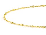 10k Yellow Gold 1.5mm Square Bead Necklace