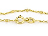 10k Yellow Gold 1.5mm Square Bead Necklace