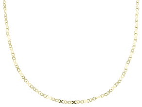 10k Yellow Gold 1.7mm XOXO Link Necklace