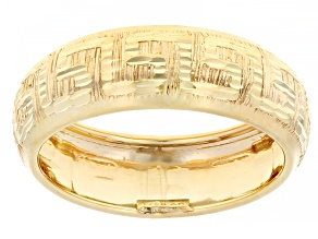 10k Yellow Gold Greek Key Band Ring