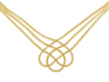 Picture of 10k Yellow Gold 7.5mm Woven Heart Tessuto Necklace