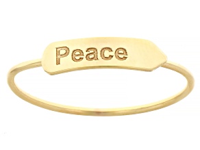 10k Yellow Gold "Peace" Band Ring