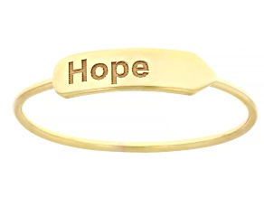 10k Yellow Gold "Hope" Band Ring