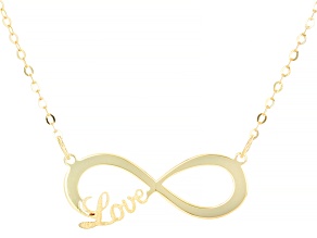 10k Yellow Gold Infinity Love Necklace