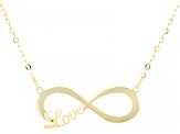 10k Yellow Gold Infinity Love Necklace