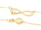 10k Yellow Gold Infinity Love Necklace