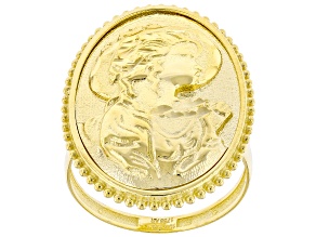 10k Yellow Gold Dama Portrait Ring