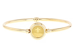 24k Yellow Gold 12mm Florence Lily 1g Ingot with 10k Yellow Gold with Rope Frame Bangle