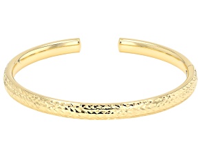 10k Yellow Gold Diamond Cut Bangle