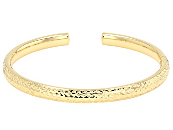 Picture of 10k Yellow Gold Diamond Cut Bangle