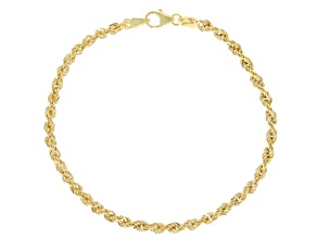 10k Yellow Gold 3mm Rope Bracelet