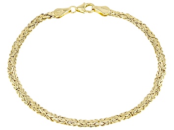 10k Yellow Gold 6mm Byzantine Link Bracelet