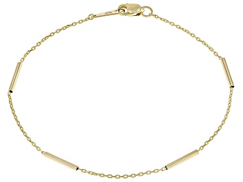 Picture of 10k Yellow Gold Bar Station Bracelet