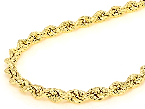 10k Yellow Gold 5.7mm Rope Chain with Magnetic Closure - AU2665B | JTV