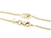 10k Yellow Gold Oval Diamond Cut Station Necklace