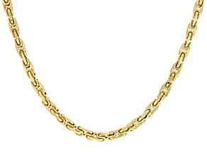 10k Yellow Gold 5mm Elongated Byzantine Necklace