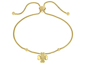 10k Yellow Gold Clover Bolo Bracelet