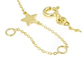10k Yellow Gold Star Station 7-8" Bracelet