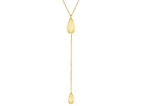 10k Yellow Gold Teardrop Y-Necklace