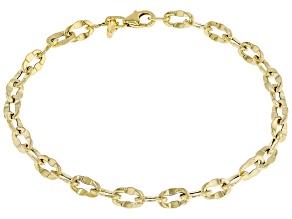 10k Yellow Gold 4.6mm Mirror Link Bracelet
