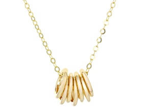 10k Yellow Gold Circles 18-20" Necklace
