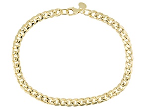 10k Yellow Gold Squared Curb Link Bracelet