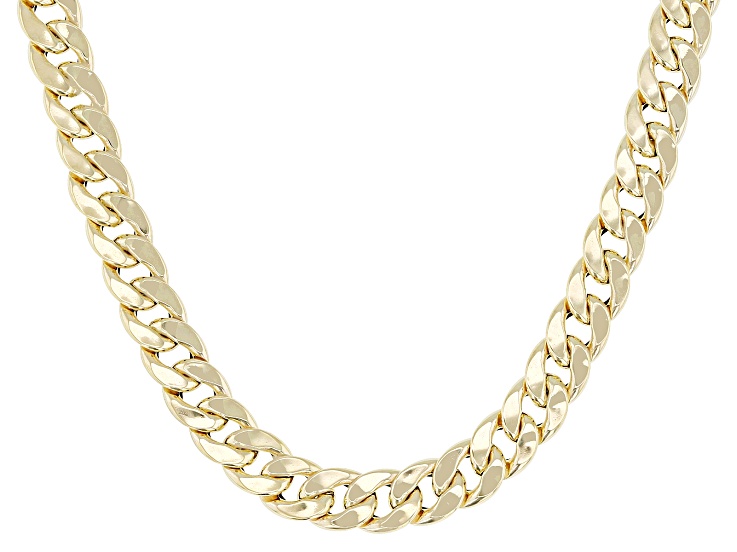 10k Yellow Gold 4.75mm Squared Curb Chain