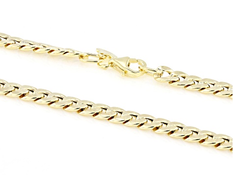 10k Yellow Gold 4.75mm Squared Curb Chain