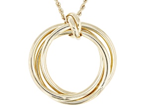10k Yellow Gold Triple Circle Necklace