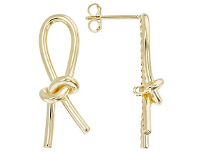 10k Yellow Gold Elongated Knot Earrings