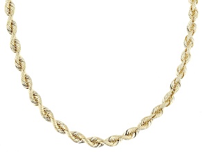 10k Yellow Gold 3.25mm Solid Rope 22" Chain