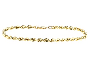14k Yellow Gold 4mm Rope Bracelet