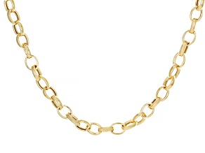 10k Yellow Gold 5mm Oval Rolo 18" Necklace