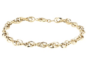 10k Yellow Gold 5mm Double Oval Link Bracelet