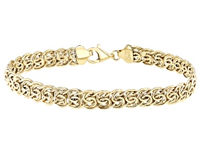 10k Yellow Gold 6mm Flat Byzantine Bracelet