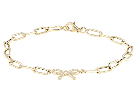 10k Yellow Gold Love Knot 18 Inch Necklace - AU2337 | JTV