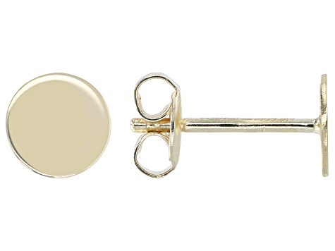 10k Yellow Gold Circle Stud Earrings