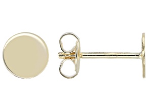 10k Yellow Gold Circle Stud Earrings