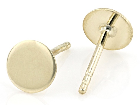 10k Yellow Gold Circle Stud Earrings